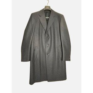 Canali Italy Men's Long Sleeve Wool / Silk Coat in Navy - Sz XL